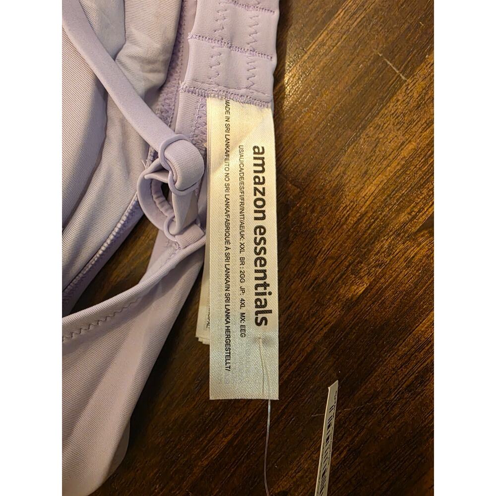 Amazon Essentials Bikini Top Lavender Purple Size XXL Plus Size Classic NWT - Picture 4 of 5